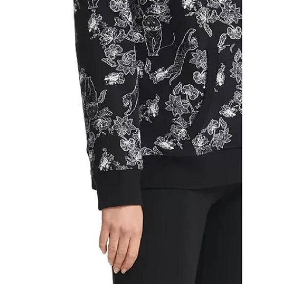 DKNY Women's Sport Sumatra Half-Zip Hoodie Black, Size: Small - Picture 4 of 5